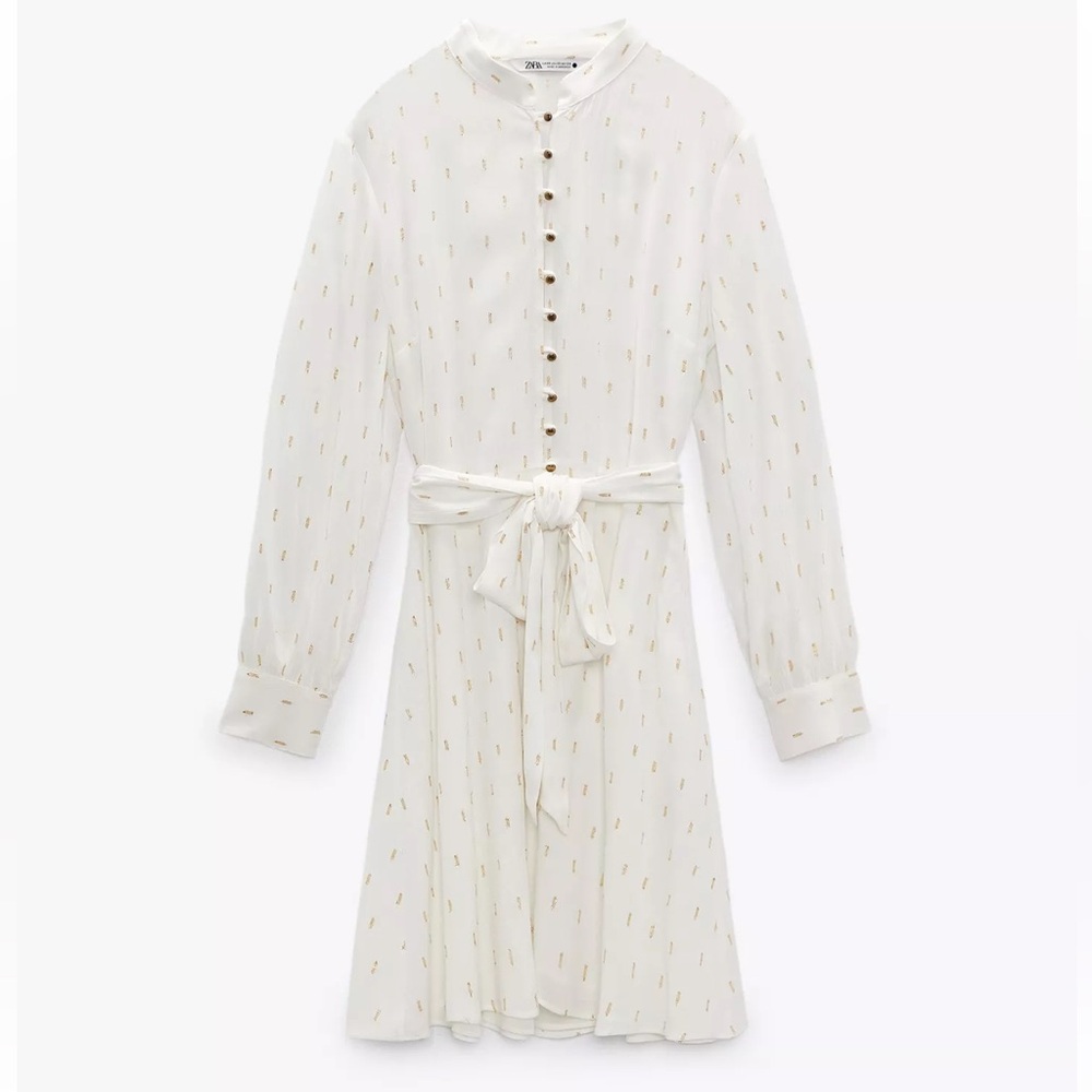 Zara Metallic Print Mini Sz S